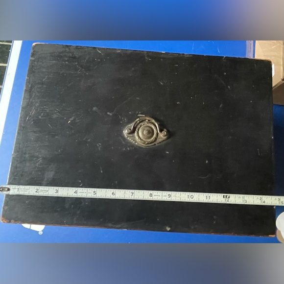 Japanese Antique Wooden Black Drawer Box Tansu Cabinet Storage Edo? Or Meiji ??! - Picture 3 of 16